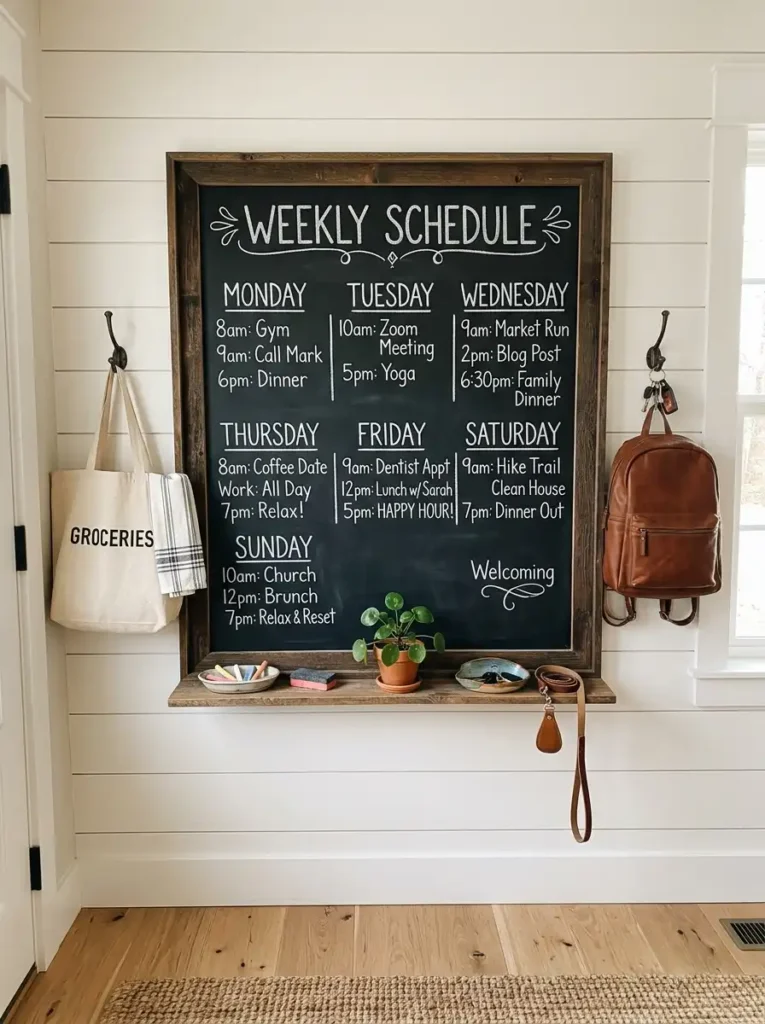 mini mudroom entryway