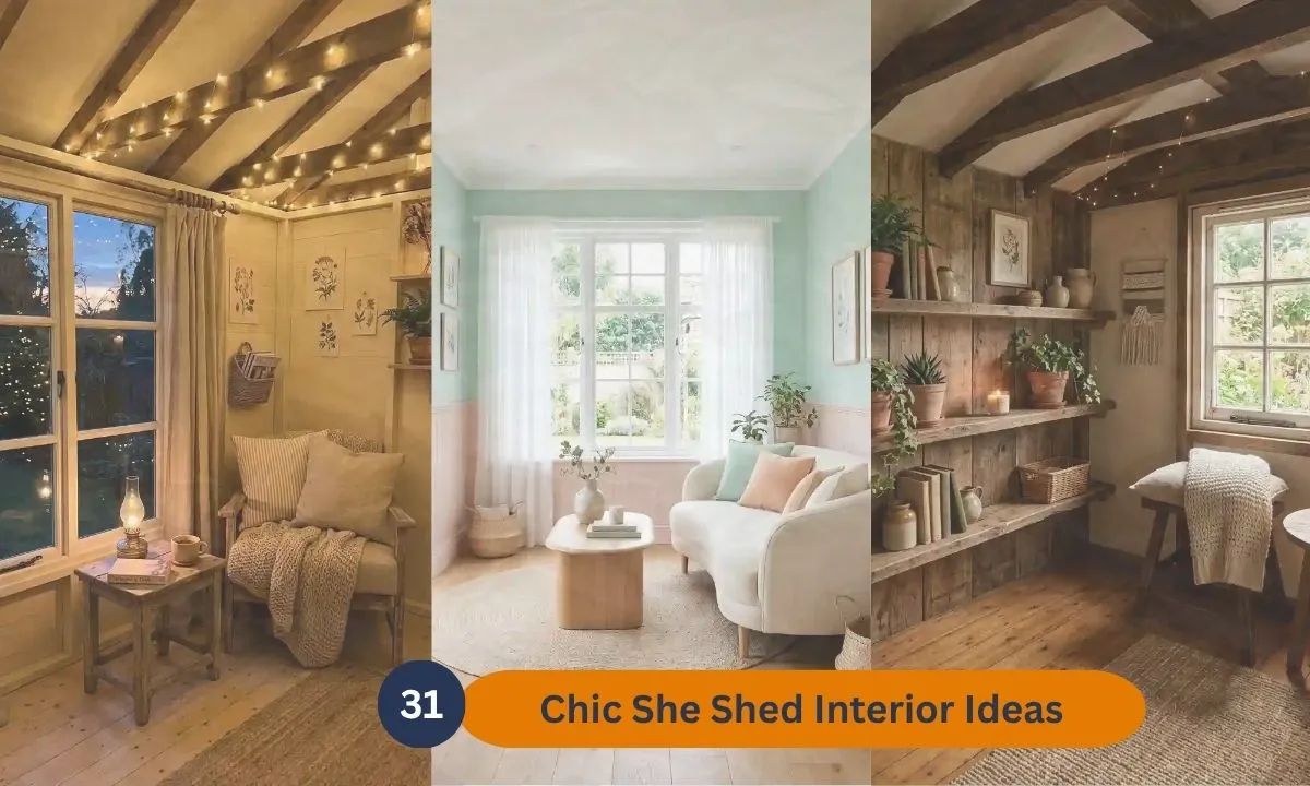 Chic She Shed Interior Ideas