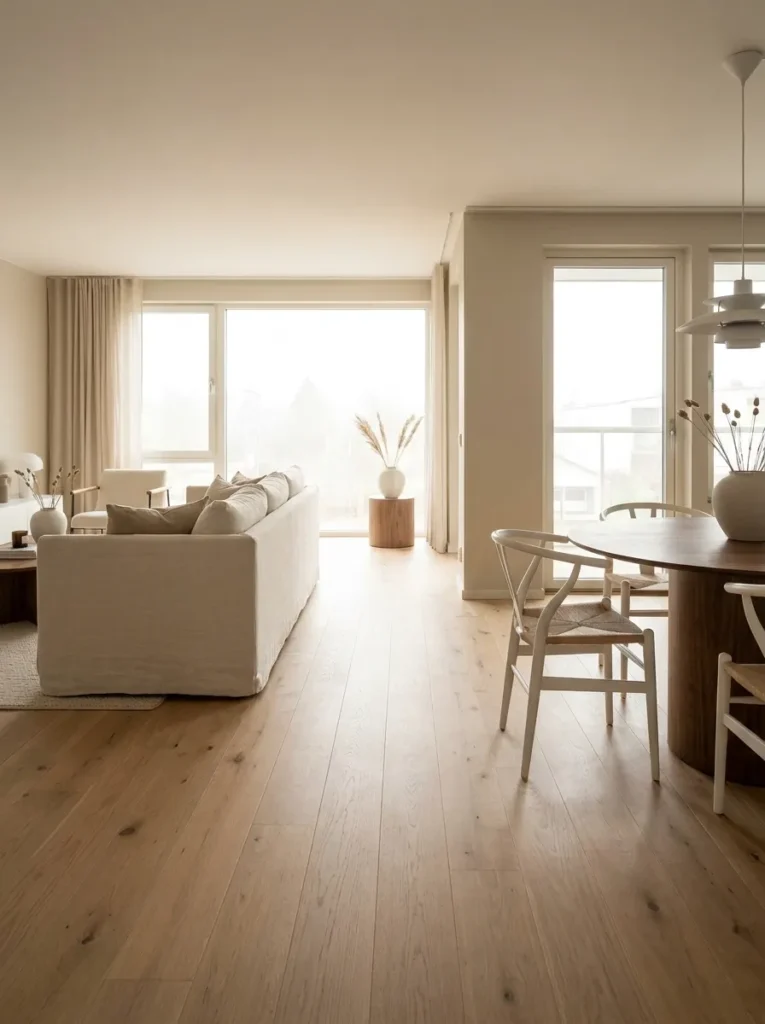 seamlessly connect living room dining room