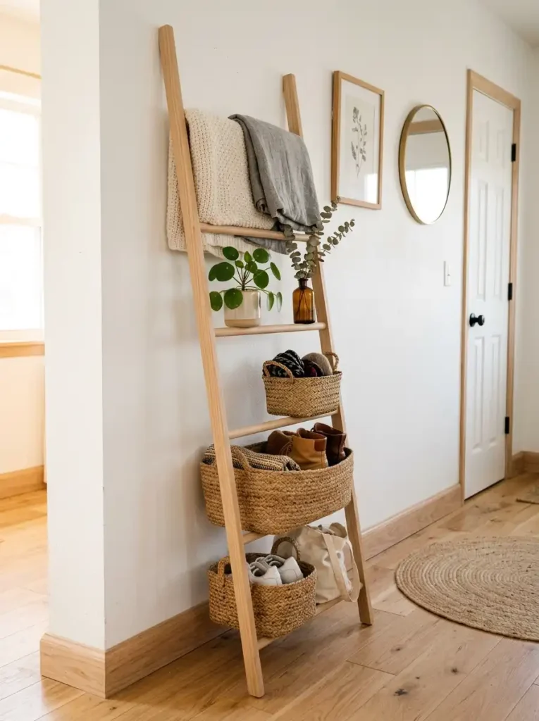 mini mudroom entryway