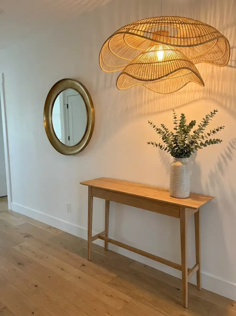 mini mudroom entryway