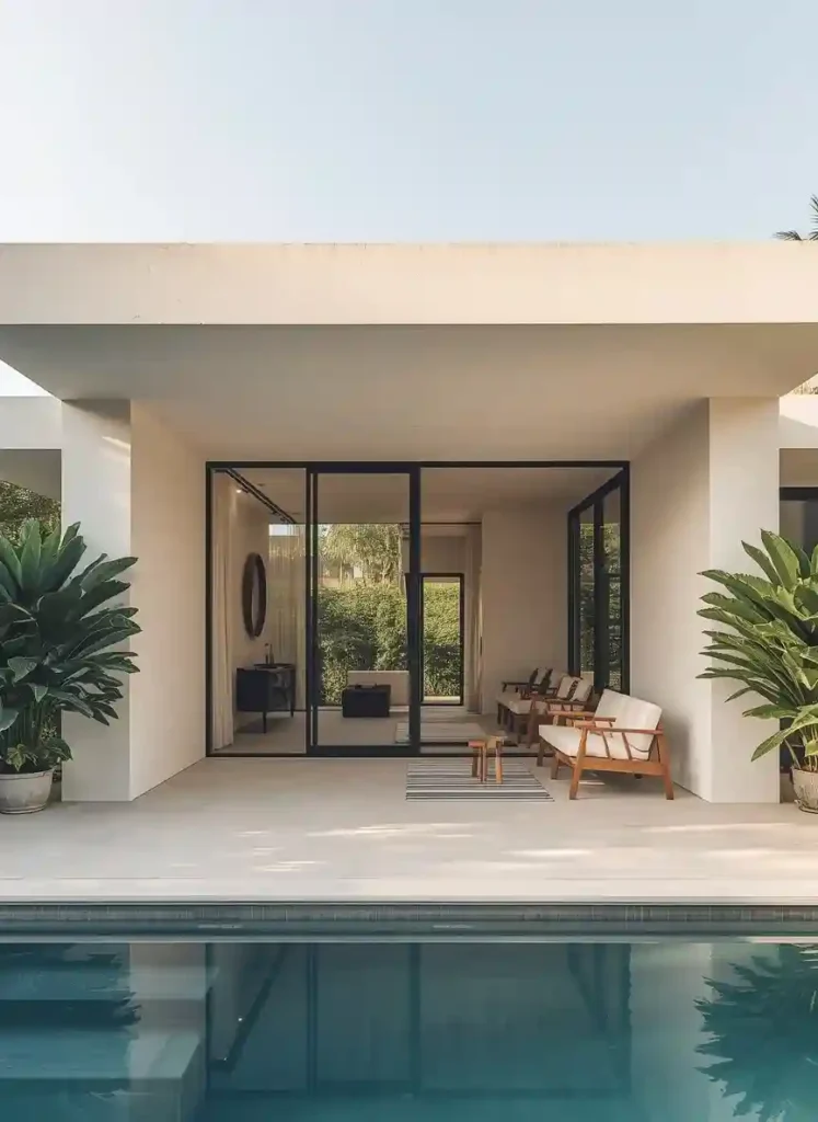 backyard pool house