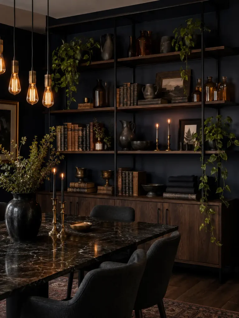 Open Dark Shelving