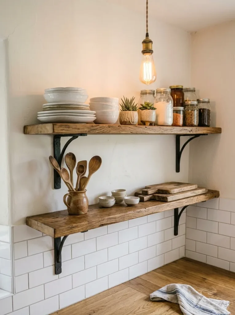 Open Wood Shelving