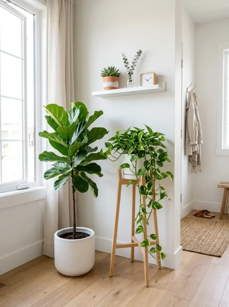mini mudroom entryway