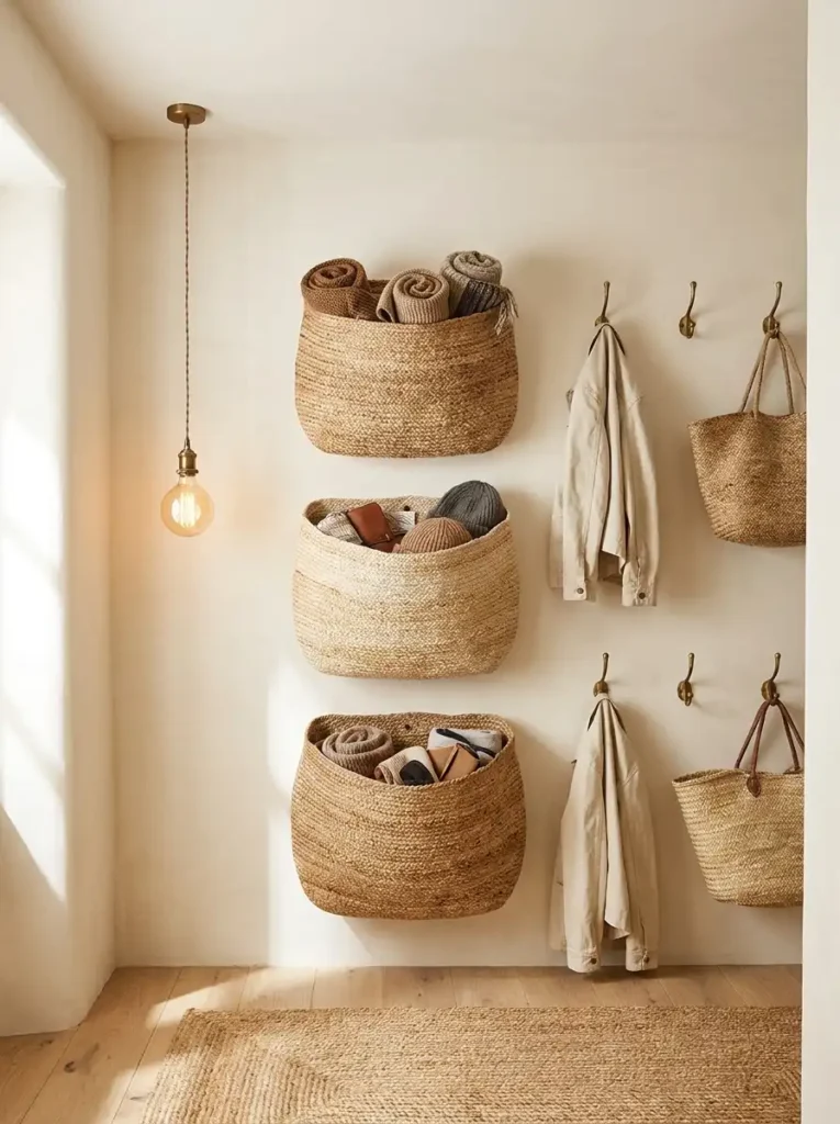 mini mudroom entryway