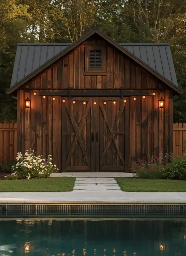 backyard pool house