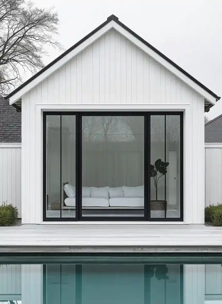 backyard pool house