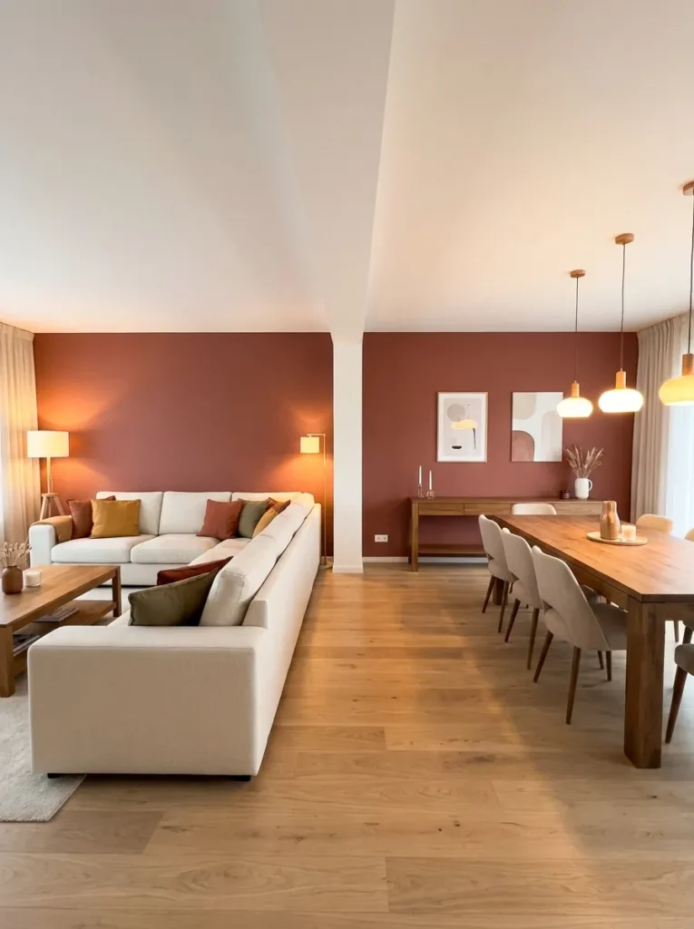 seamlessly connect living room dining room