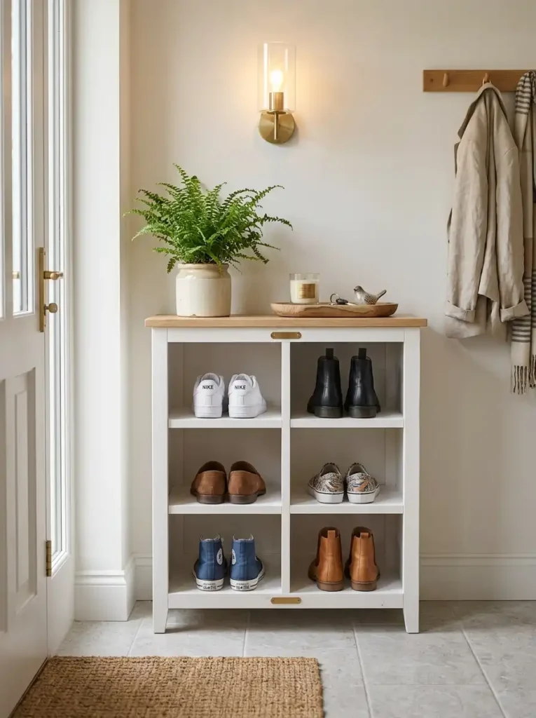 mini mudroom entryway
