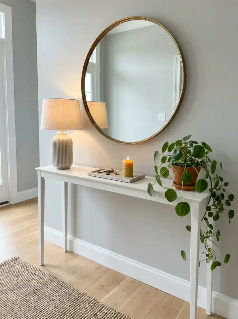 mini mudroom entryway