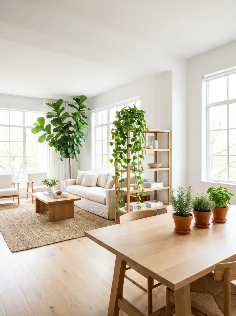 seamlessly connect living room dining room
