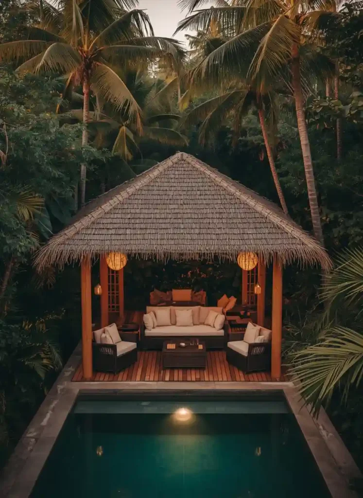 backyard pool house