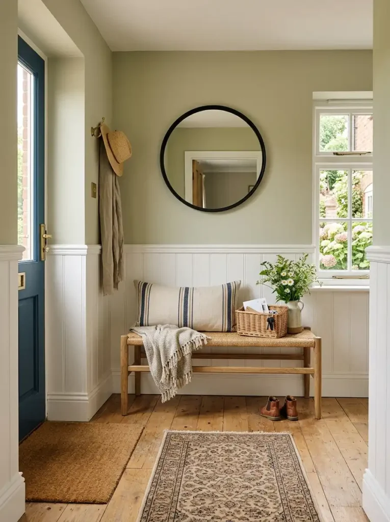 mini mudroom entryway