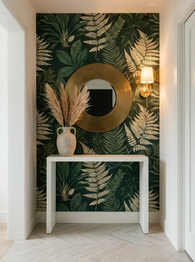 mini mudroom entryway