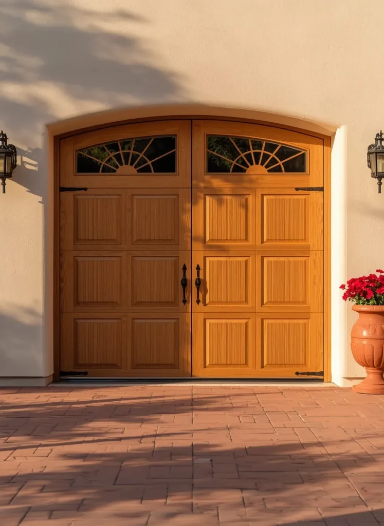 Arched Wood Garage Door