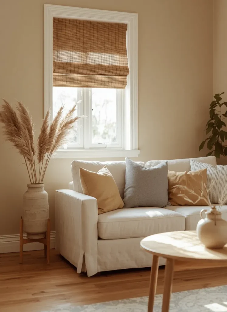 Bamboo Shade Reading Corner