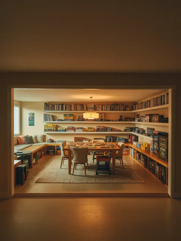 Basement Board Game Corner