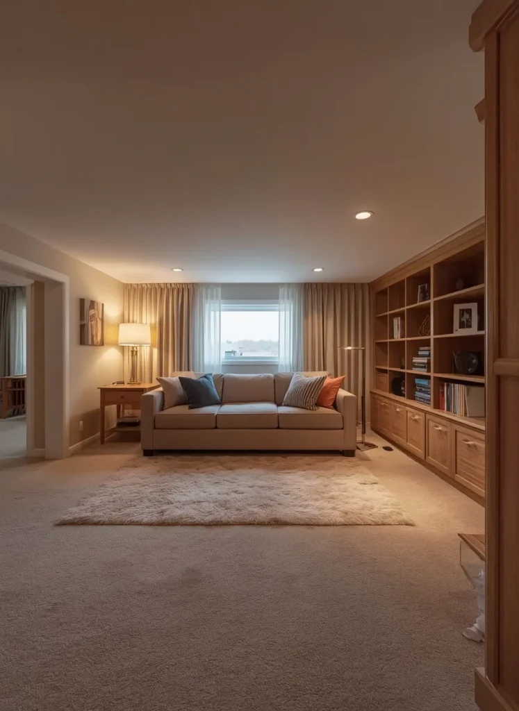 Basement Den with Window Light