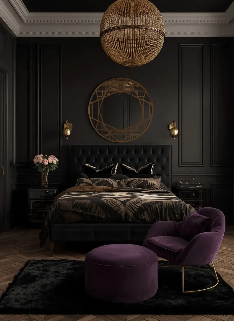 moody black bedroom ideas dark decor