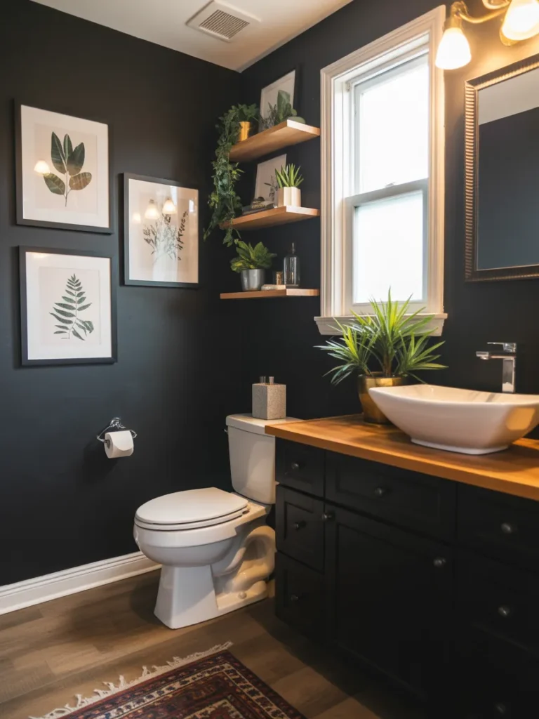 black bathroom ideas