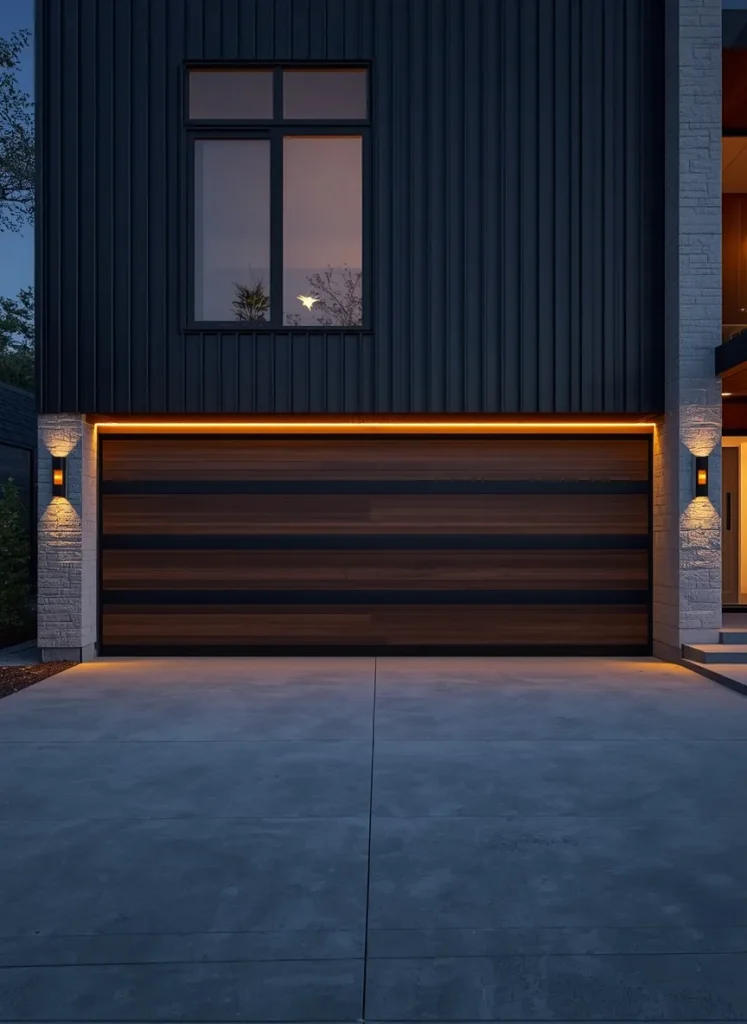 Black Wood Garage Door