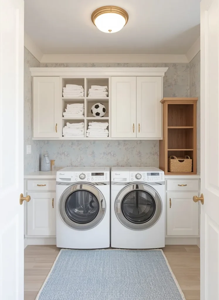 Blue Floral Farmhouse Laundry Room