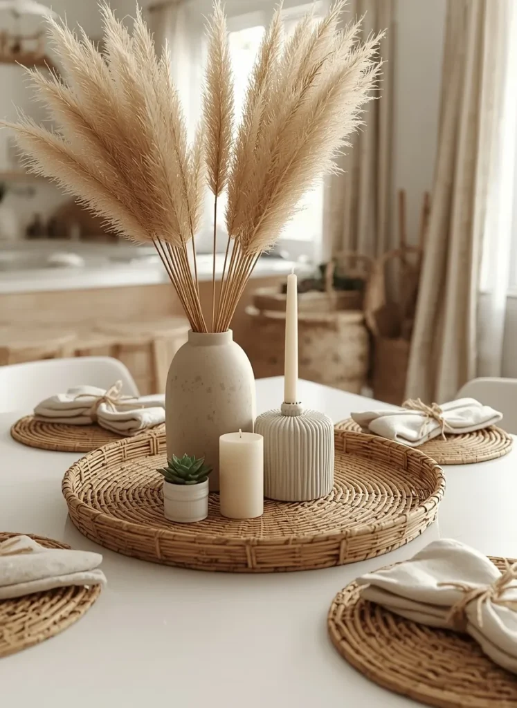 Boho Woven Tray Decor