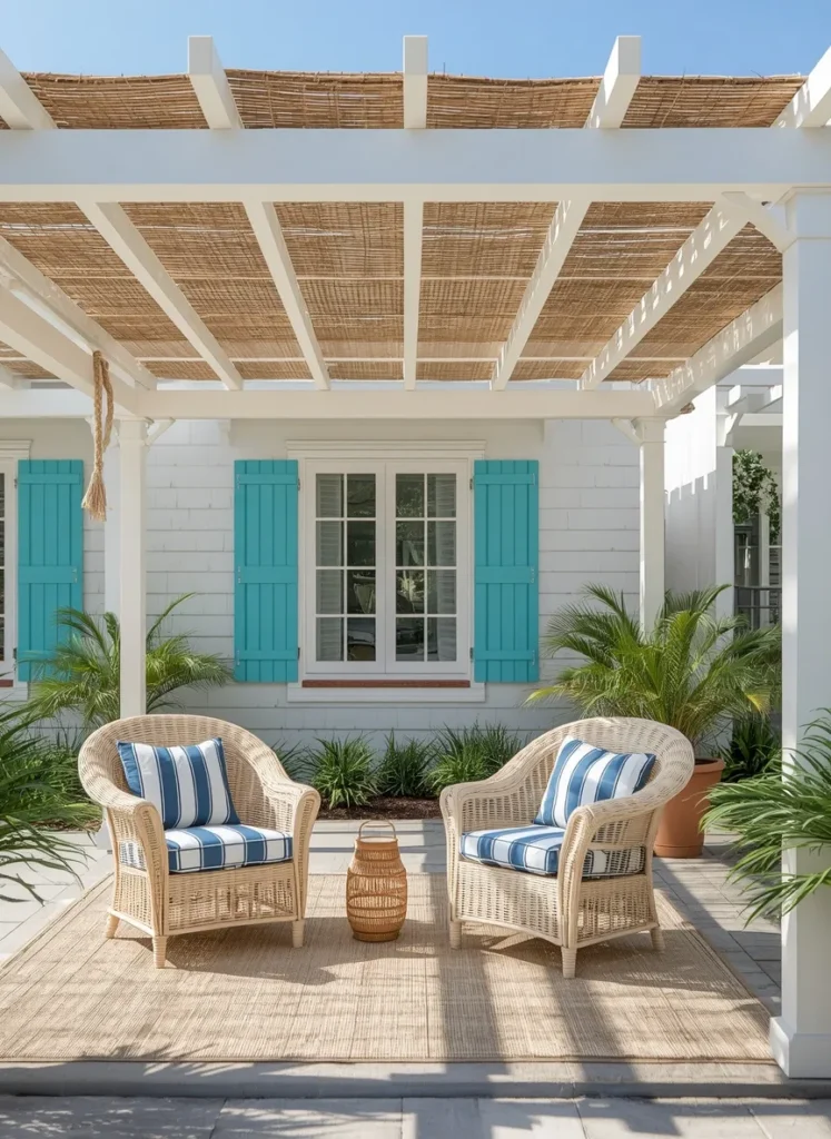  Breezy Coastal Reed Pergola