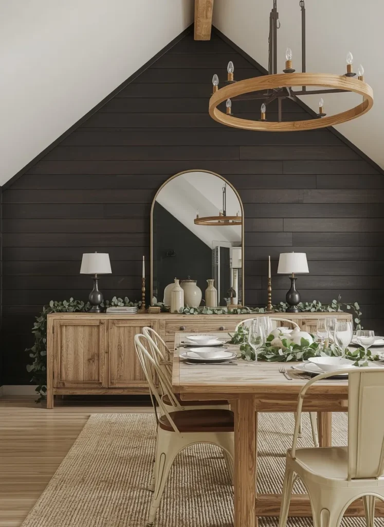 Charcoal Shiplap Accent Wall