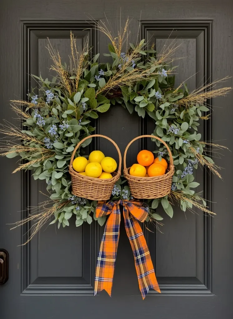 Citrus Fruit Basket Wreath
