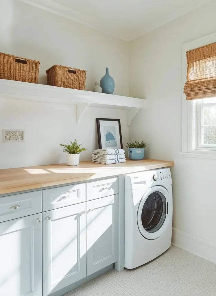 Coastal Blue Cabinet Laundry