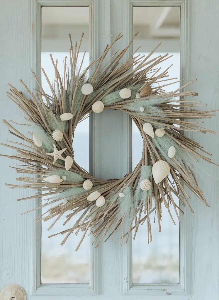 Coastal Driftwood Shell Wreath