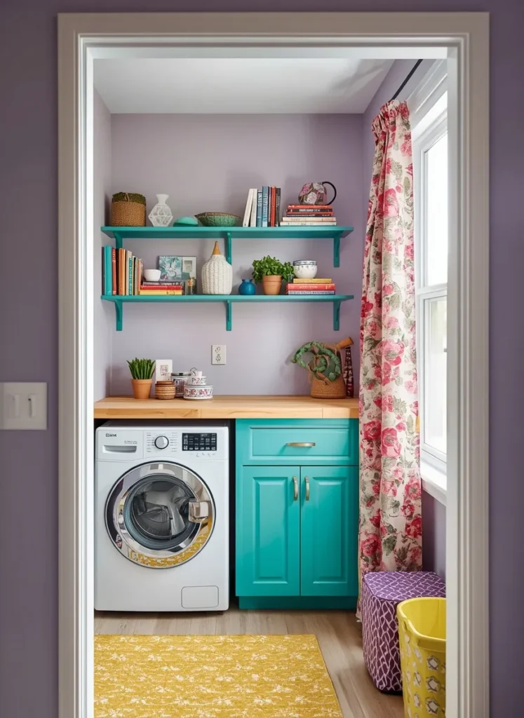 Colorful Boho Laundry Room