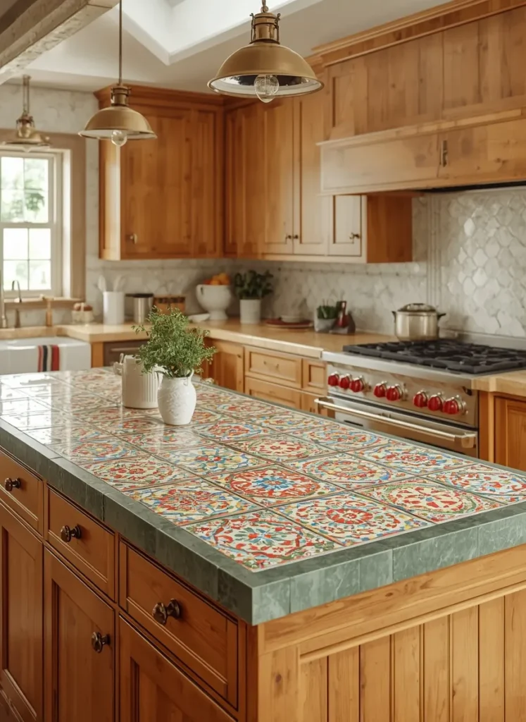 Colorful Mosaic Tile Island