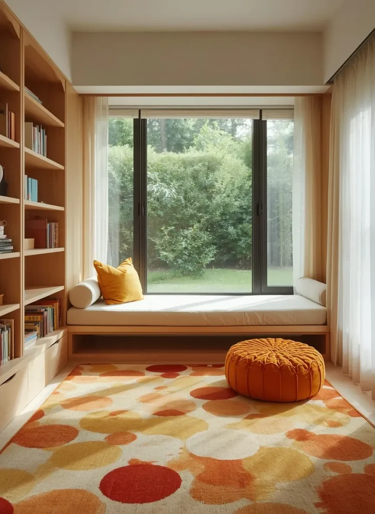 Colorful Playroom Reading Nook