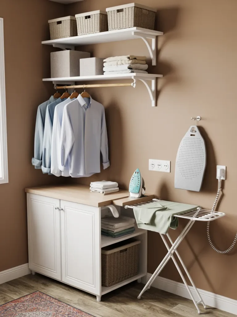 Compact Laundry Shelf Setup