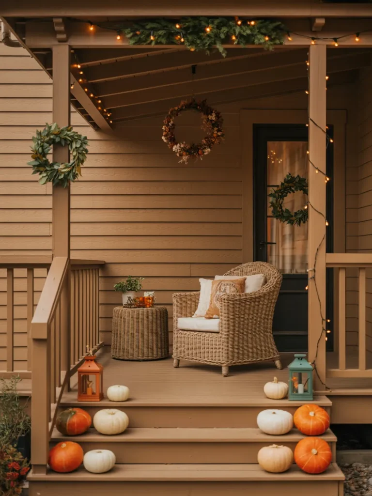 Cozy Fall Pumpkin Steps