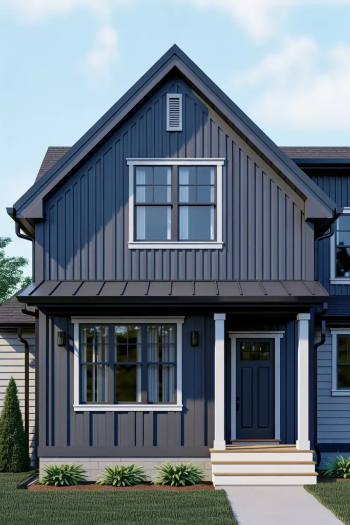 dark blue house exterior ideas