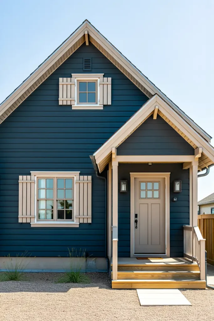 dark blue house exterior ideas
