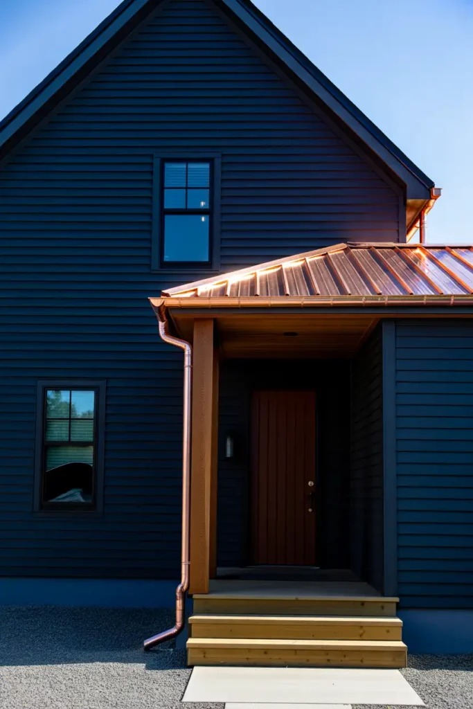 dark blue house exterior ideas