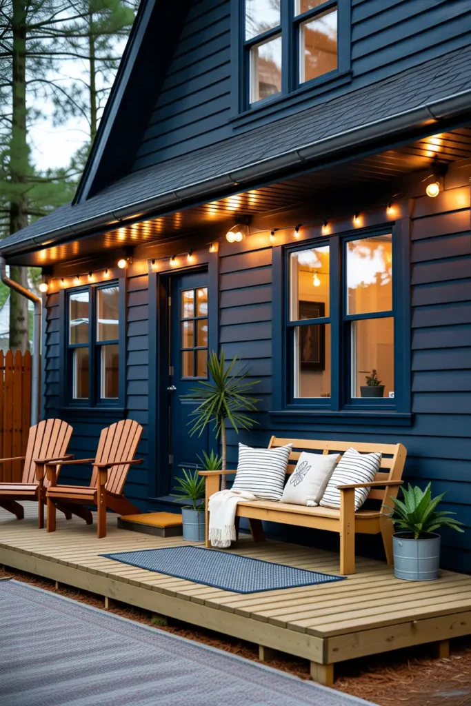 dark blue house exterior ideas
