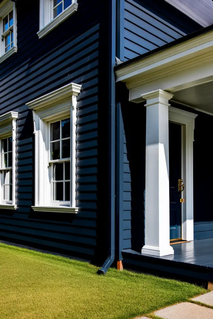 dark blue house exterior ideas
