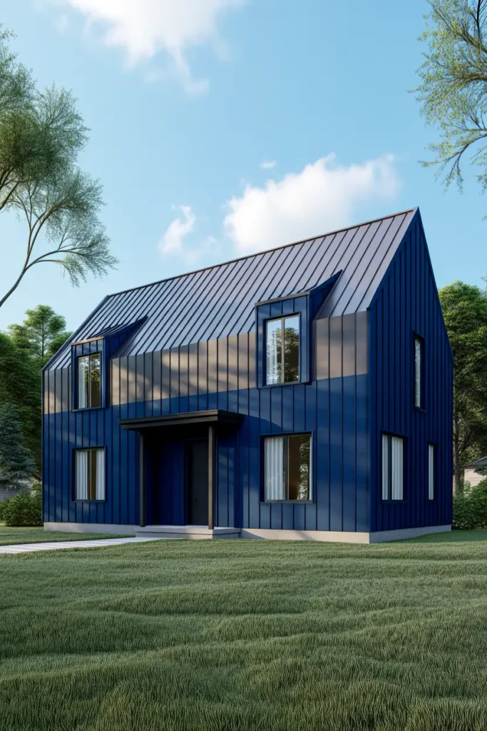 dark blue house exterior ideas