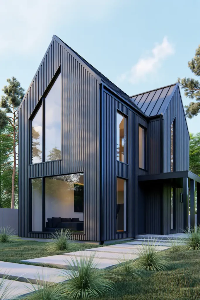 dark blue house exterior ideas