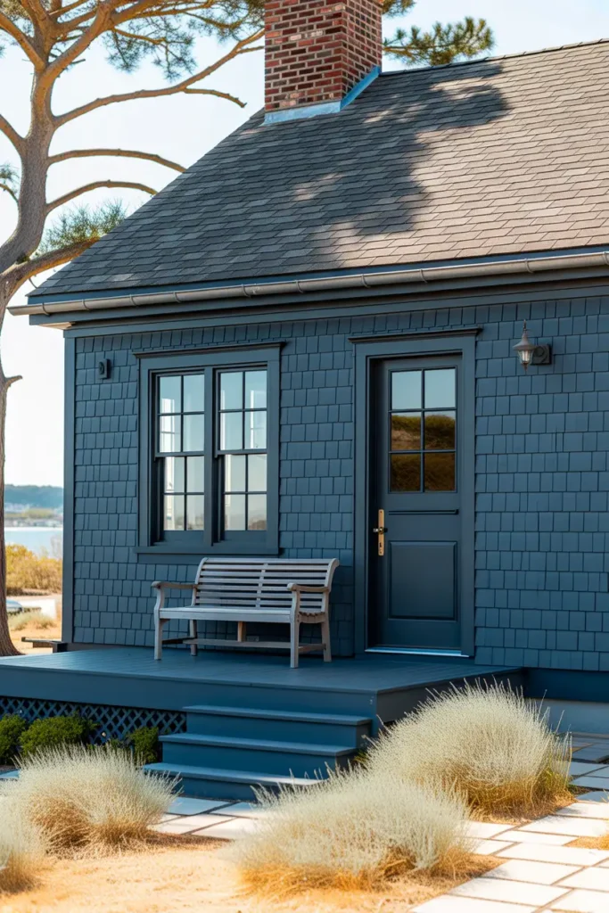 dark blue house exterior ideas