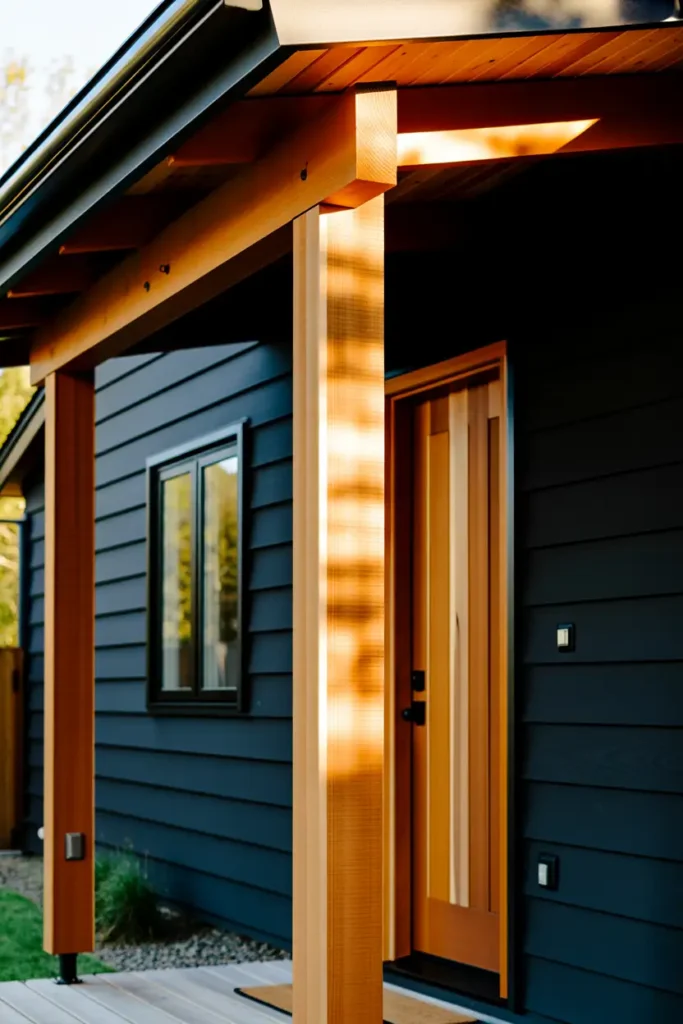 dark blue house exterior ideas