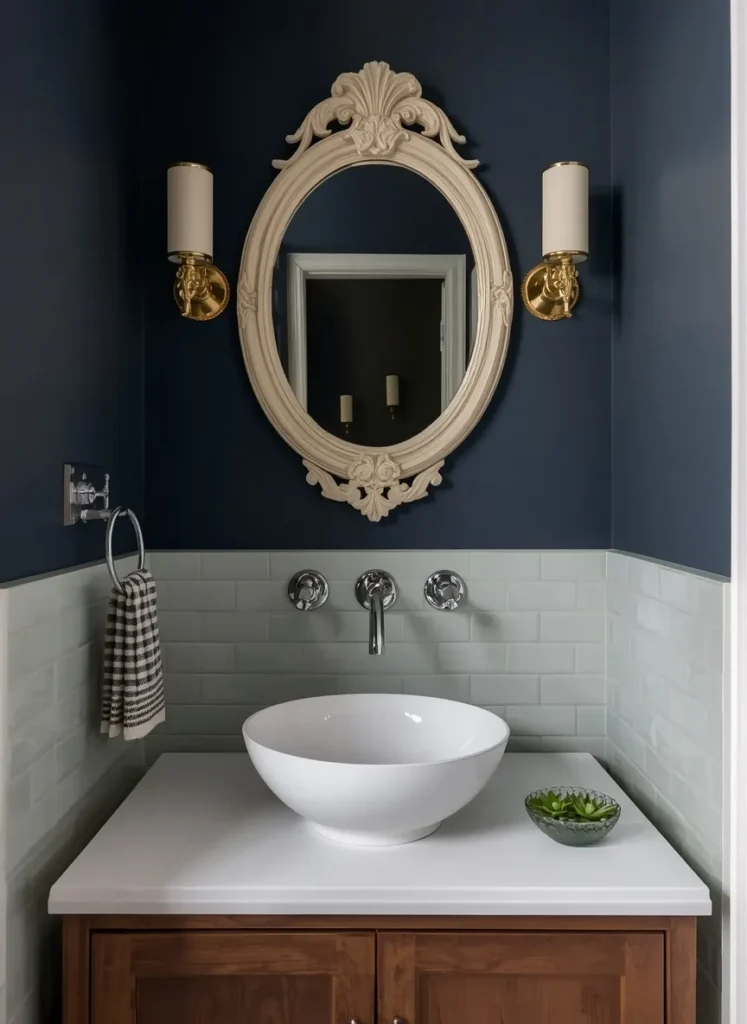 Dark Navy Vessel Sink