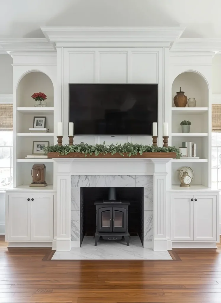 Elegant Built-In Shelf Styling