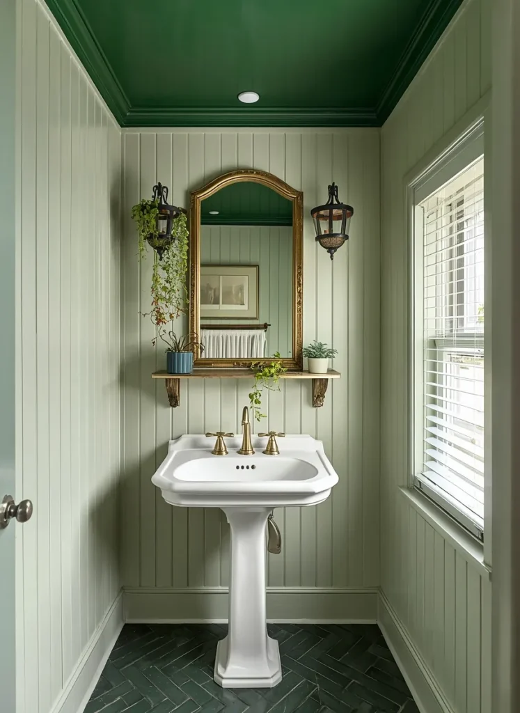 Emerald Ceiling Cottage Style